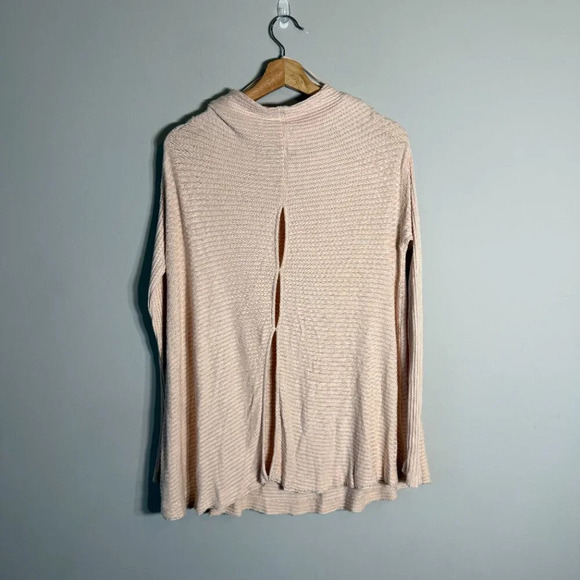 Free People We the Free Lover Rib Thermal Top Women's Small Pink Sweater Coastal - Picture 4 of 14